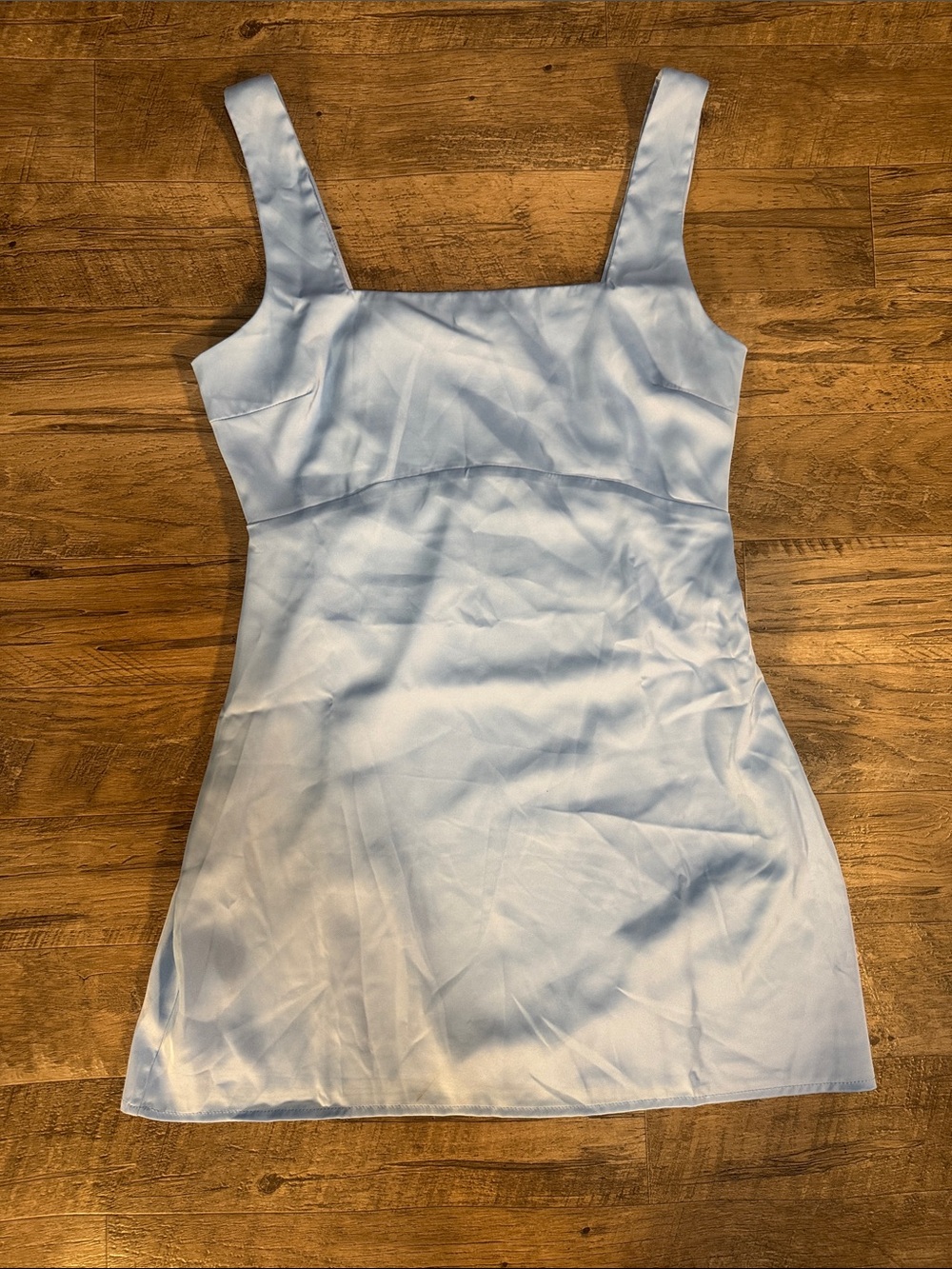 Lulu's Blue Sleeveless Square Neck Sundress